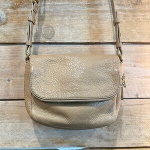 Fossil Leather Crossbody Bag – Tan Neutral